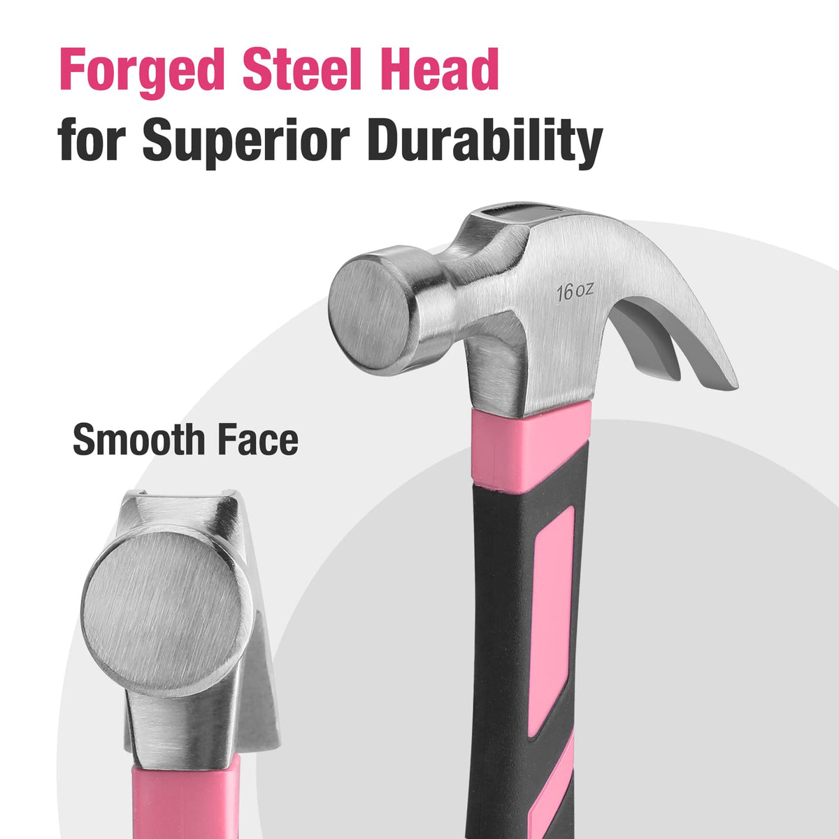 WORKPRO angled claw aids nail removal in tight spaces.