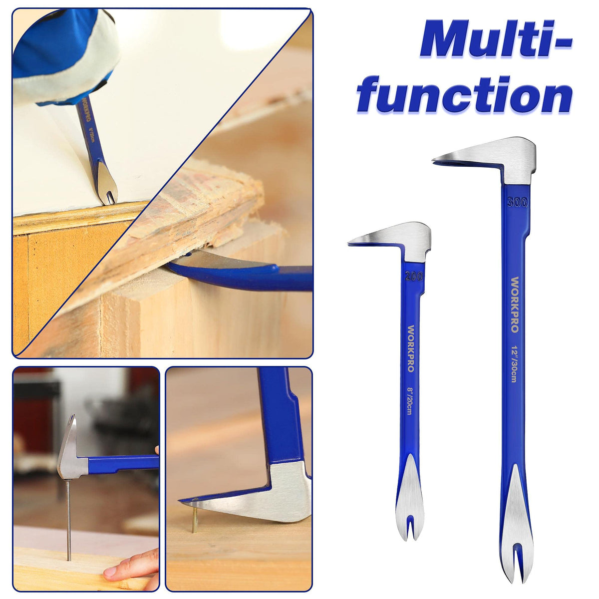 WORKPRO rust-resistant pry bar coated with anti-rust oil for durability.