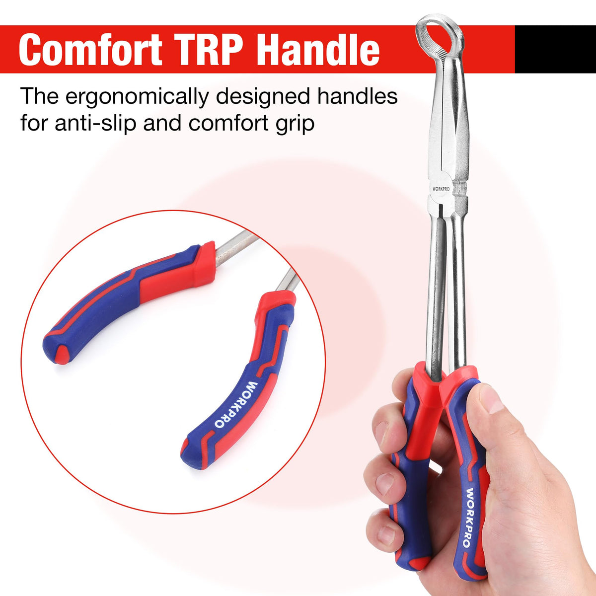 WORKPRO anti-slip design improves control when twisting, pulling, and pushing.