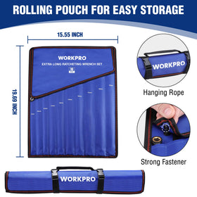WORKPRO anti-slip design keeps heads secure in tough fasteners.