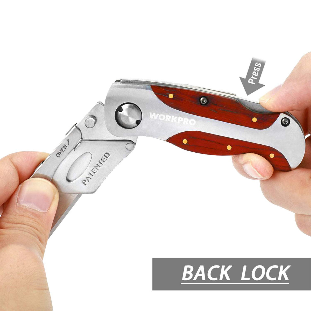 WORKPRO rosewood grip provides an anti-slip, comfortable hold.