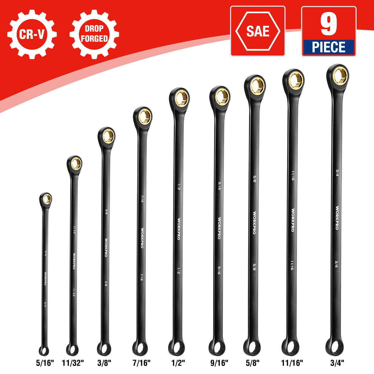 Anti-slip tooth design helps hold rounded fasteners securely.