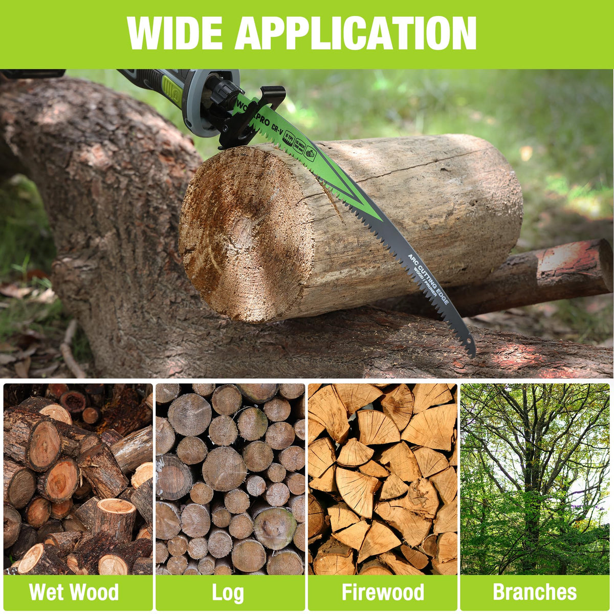 WORKPRO arc-edge blade minimizes binding for smoother, more controlled cuts.