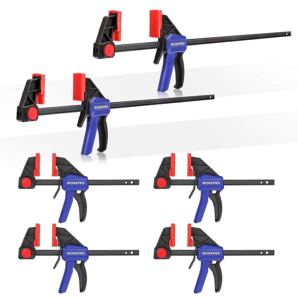 WORKPRO bar clamps quick change button enables fast setup