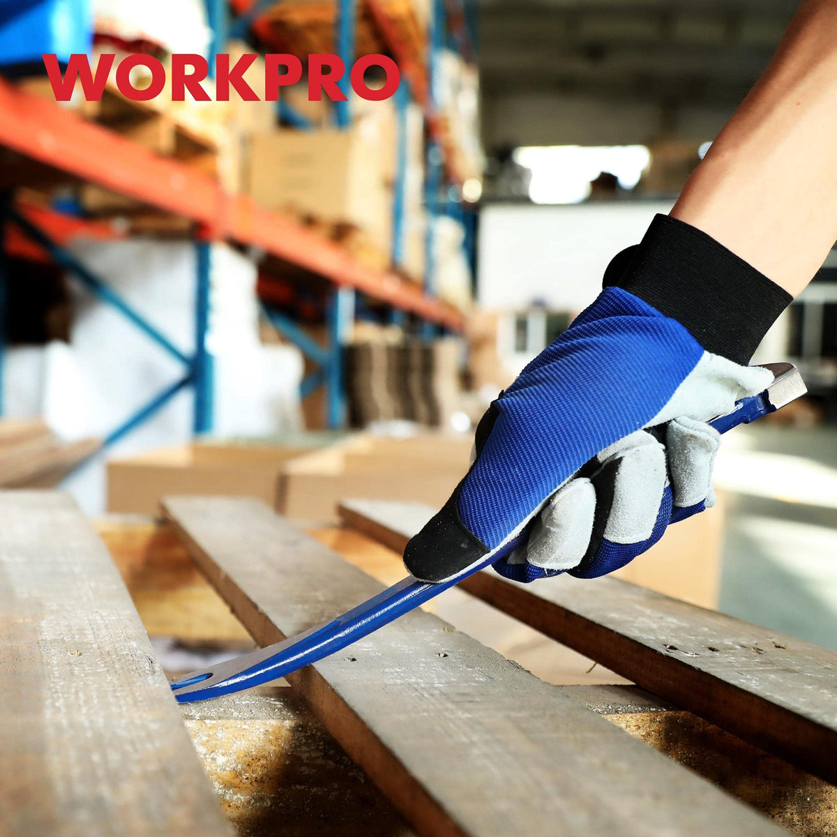 WORKPRO baseboard removal tool aids separating boards without damage.