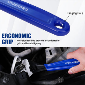 WORKPRO black-oxide finish close-up emphasizing corrosion resistance for extended tool life