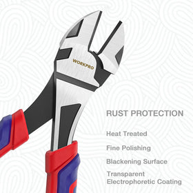 WORKPRO pliers feature a blackened surface for added toughness and rust resistance