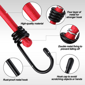 WORKPRO bungee cord 36-inch color-coded bundle secures larger items on trailers.