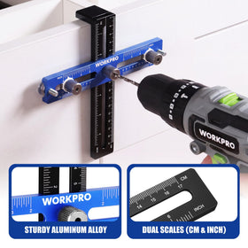WORKPRO cabinet hardware jig drill guides and pointers ensure dependable alignment