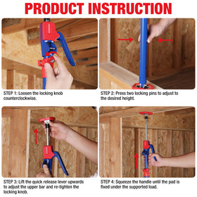 WORKPRO heavy-duty steel stem with durable aluminum handle for leverage