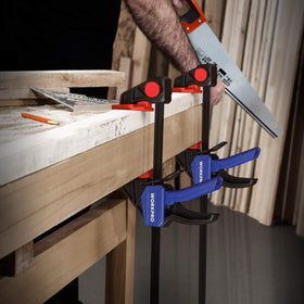 WORKPRO cabinetry project with clamps in action