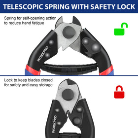 WORKPRO cable cutter heat-treated blades ensure long-lasting performance