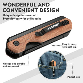 WORKPRO camping-ready knife for outdoor tasks