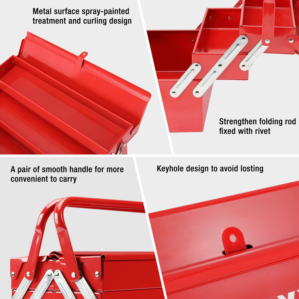 WORKPRO carbon steel construction emphasizes durability and high loading capacity.