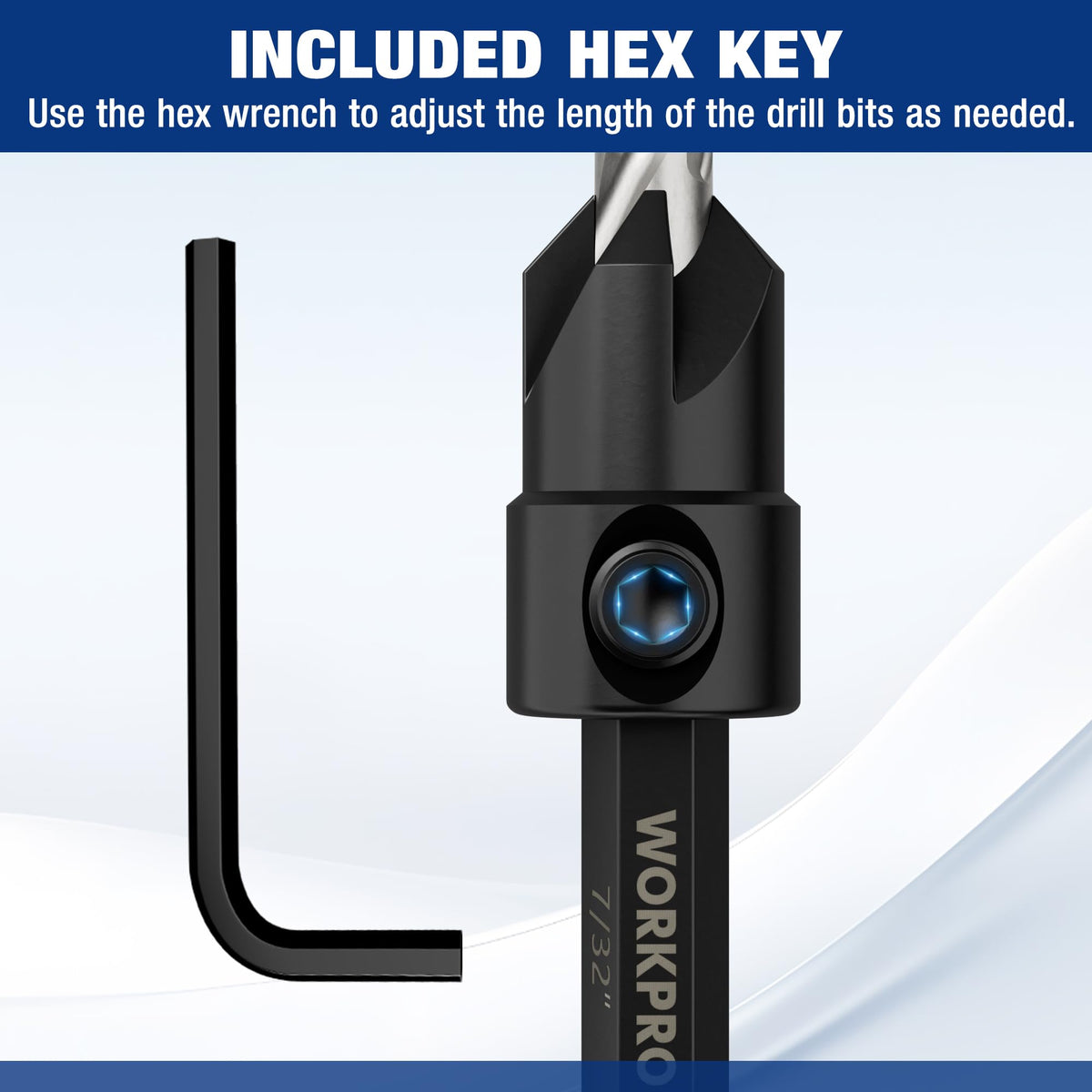 WORKPRO countersink bits aiding cabinetry and finishing tasks