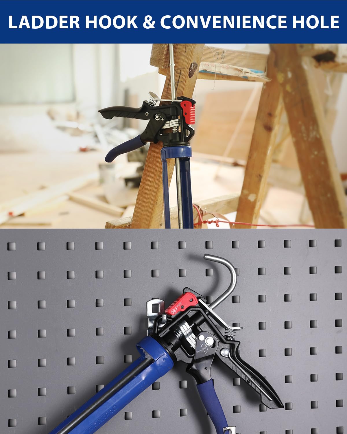 WORKPRO Caulking Gun featuring cushioned grip for comfort