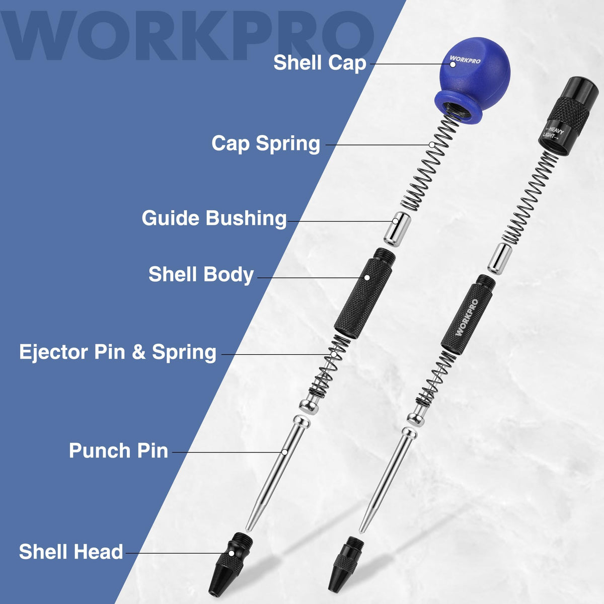 WORKPRO aluminum body with black oxide finish offers corrosion resistance.