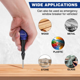 WORKPRO center punch can serve as a vehicle emergency safety tool.