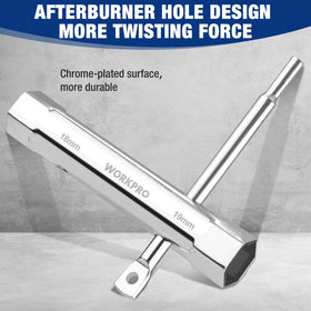 WORKPRO chrome-plated sockets resist corrosion for long-term use