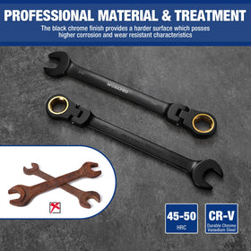 WORKPRO Chrome vanadium steel with black electrophoretic coating offers lasting durability.