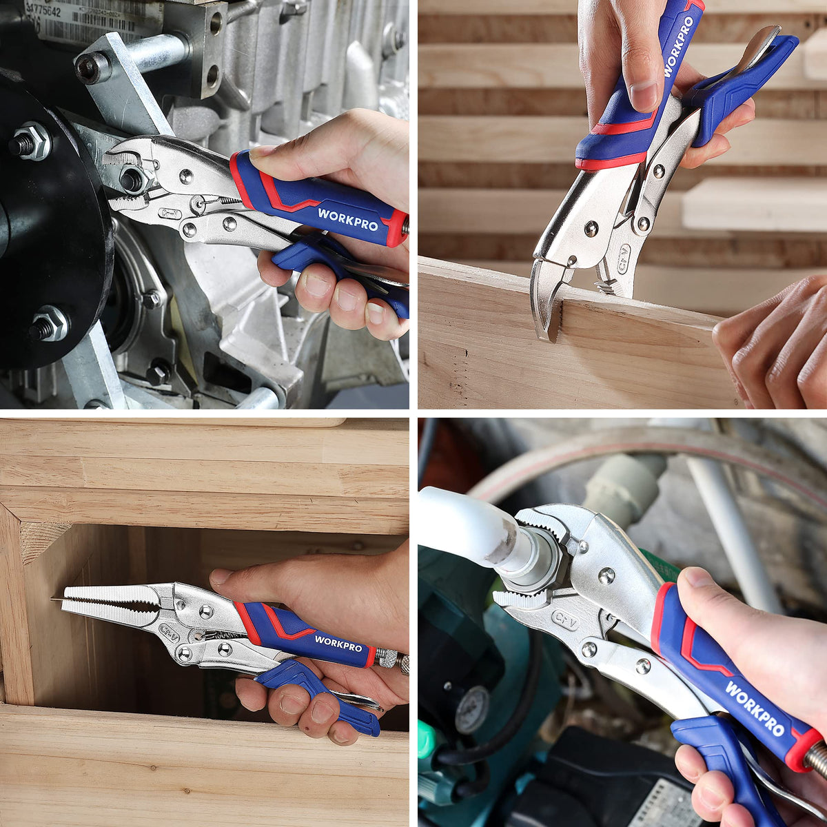 WORKPRO chrome vanadium steel jaws resist wear for lasting performance