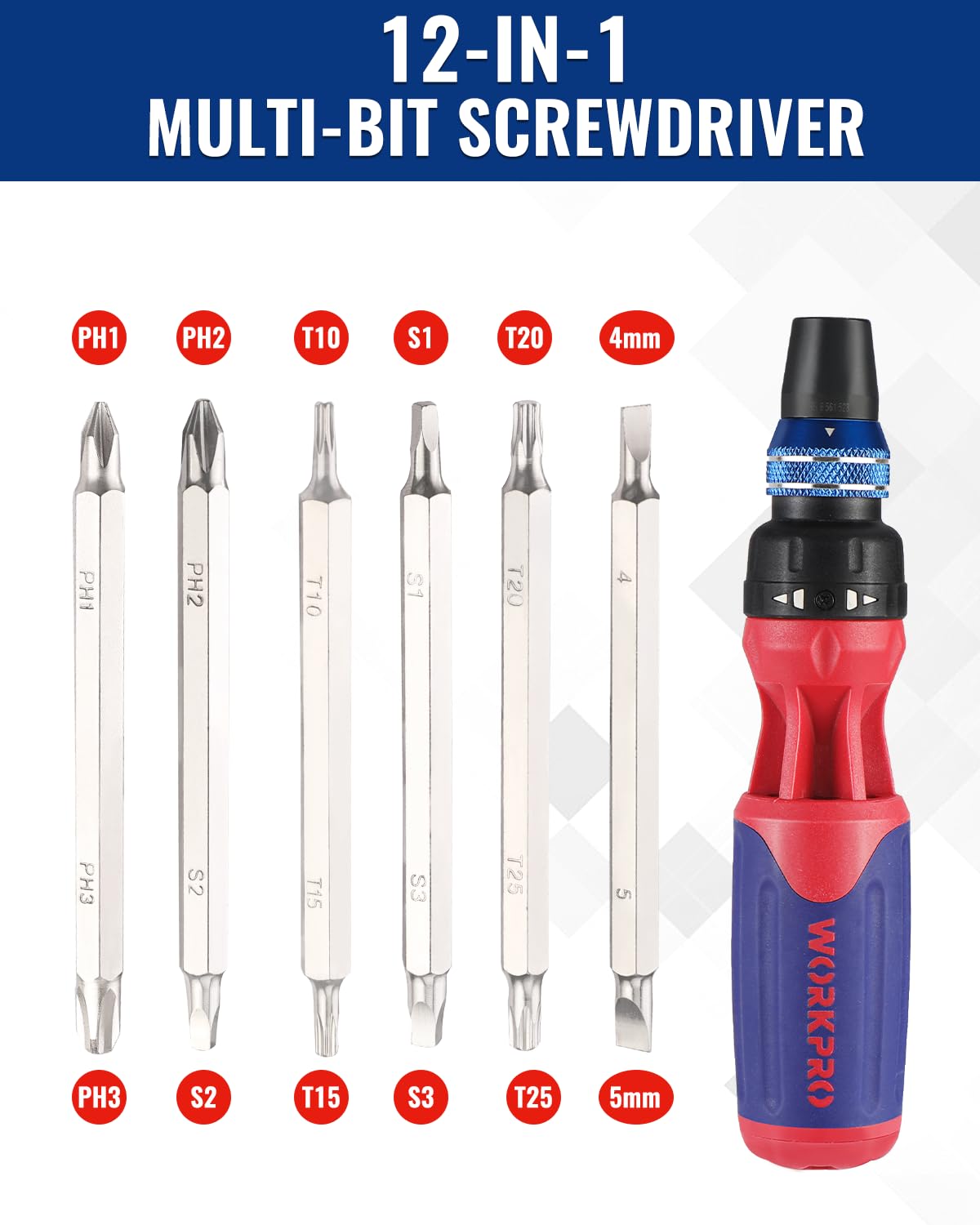 WORKPRO compact set suitable for DIY tasks and outdoor repairs.