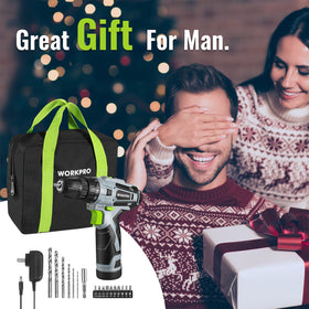 WORKPRO cordless drill driver kit supporting DIY tasks around home and small projects.