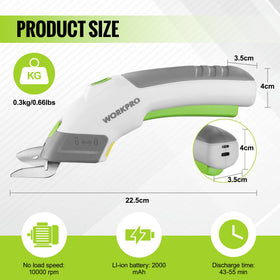 Safety switch on WorkPRO scissors prevents accidental starts