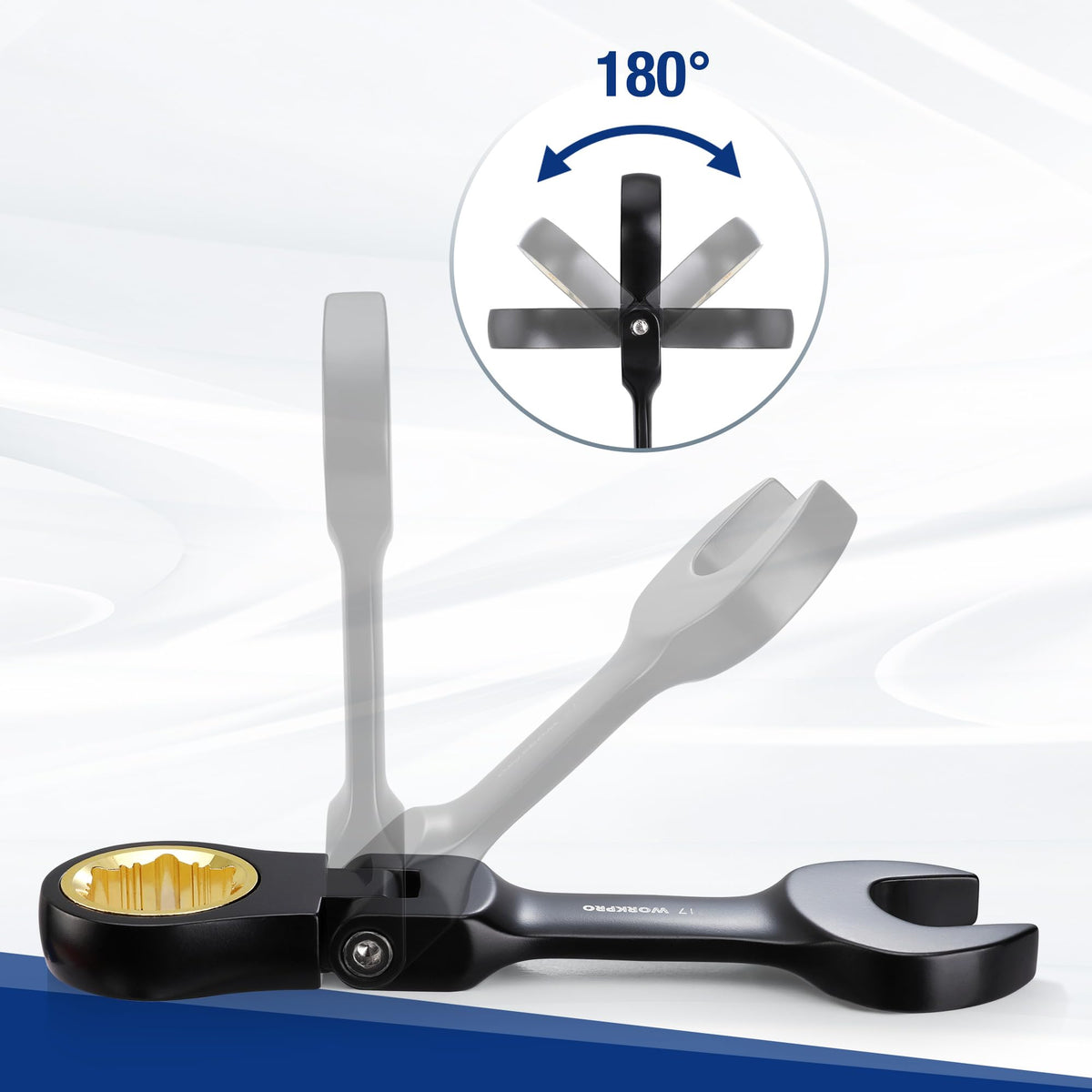 WORKPRO CRV steel with black coating resists corrosion for longevity.