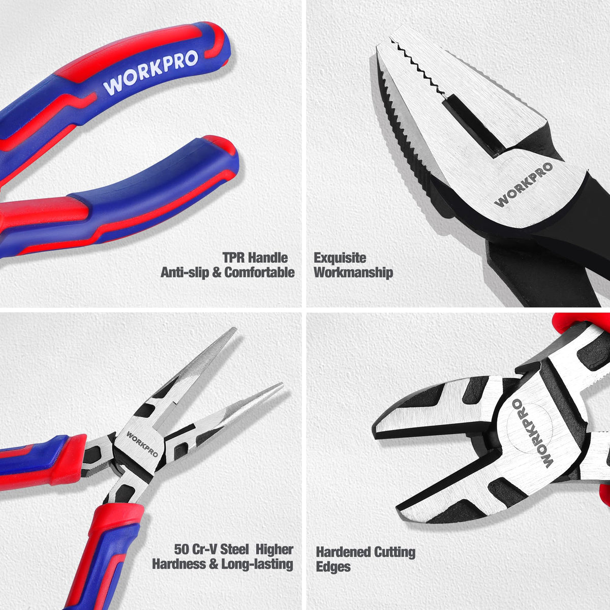 WORKPRO curved jaw locking pliers (7in) ready for tough grabbing.