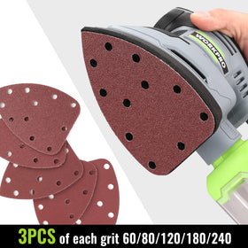 WORKPRO detail sander built-in dust box minimizes mess on projects