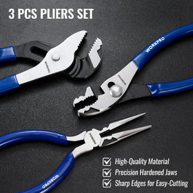 WORKPRO jaws close-up highlights serrated grip for secure clamping