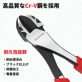 WorkPRO chrome vanadium steel with polished finish delivers lasting durability and corrosion resistance.