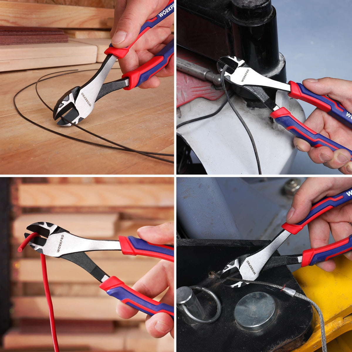 WorkPRO anti-slip ergonomic grips help you stay in control during extended use.