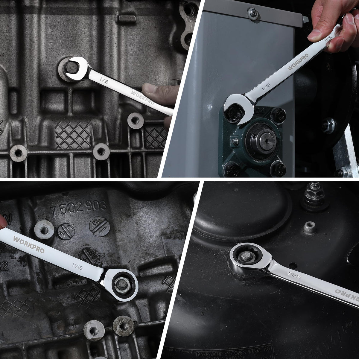 WORKPRO clearly labeled sizes help fast, accurate tool selection.