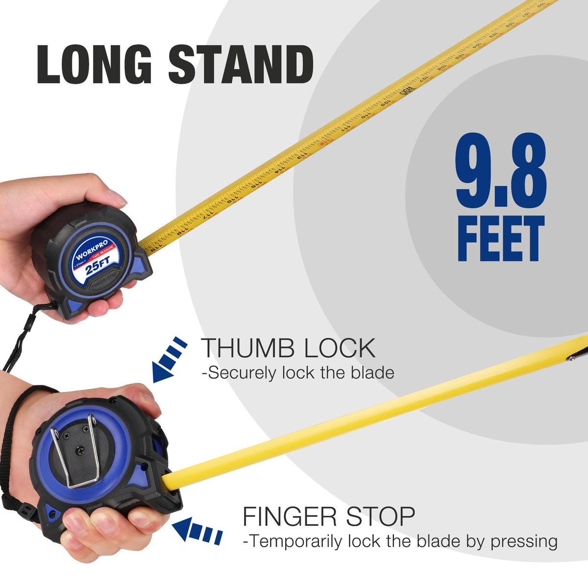 WORKPRO double retract brake design for controlled locking