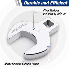 WORKPRO 3/8 in drive crowfoot wrenches in use for tight spaces automotive work.