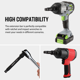 WORKPRO drive end pinhole supports secure seating for safe operation