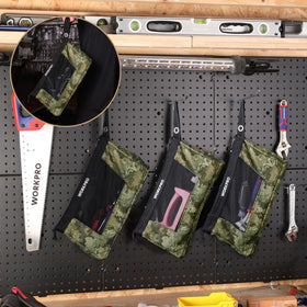 WORKPRO durable 600D fabric tool pouch designed for long-lasting organization.