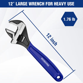 WORKPRO 40 mm jaw capacity covers a wide range of sizes.