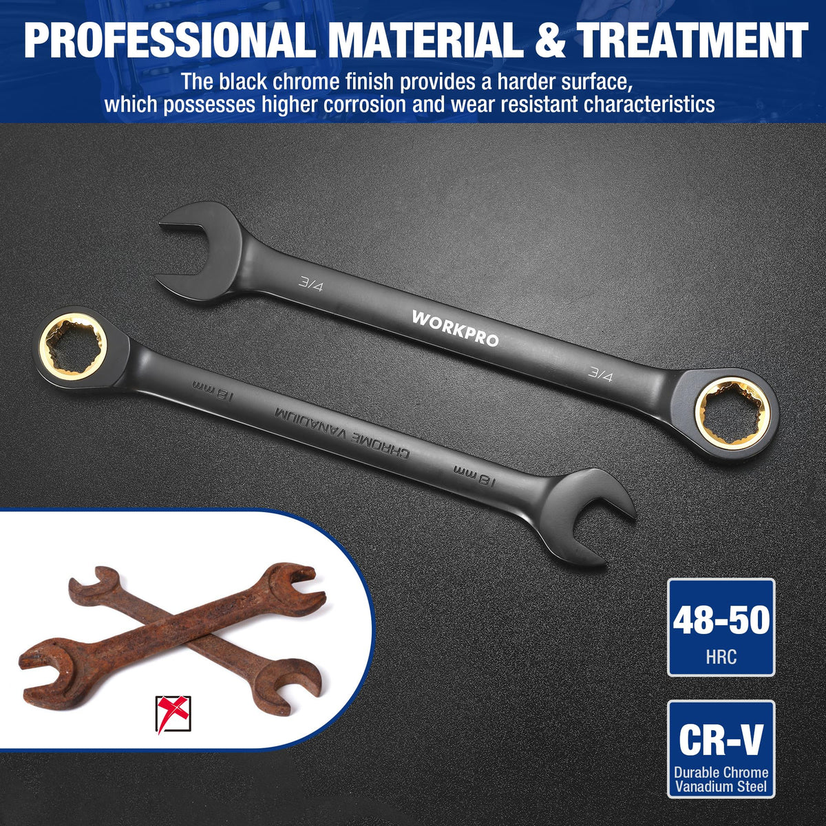 WORKPRO organizer case keeps wrenches neatly arranged and easy to store