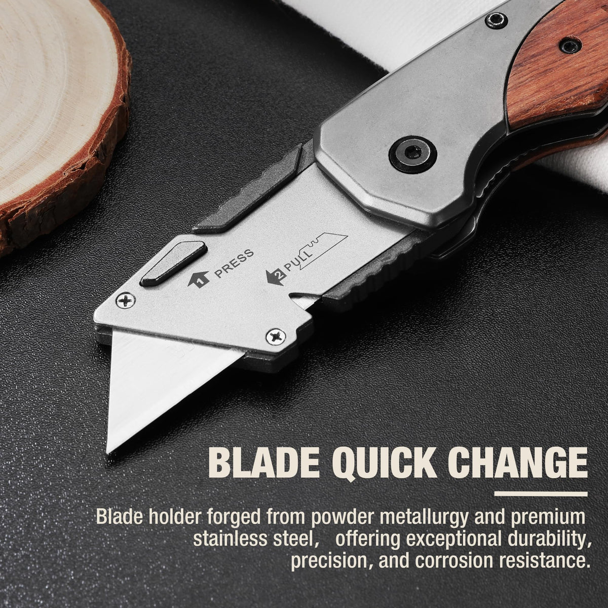 WORKPRO EDC pocket knife with one-hand flip enables fast access during outdoor tasks.