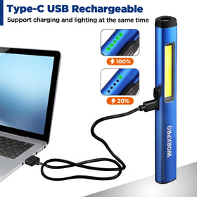 WORKPRO UV and visible light in action detects automotive leaks and pet stains