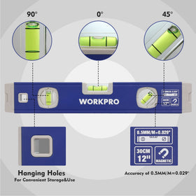 Workpro end caps protect the level during transport