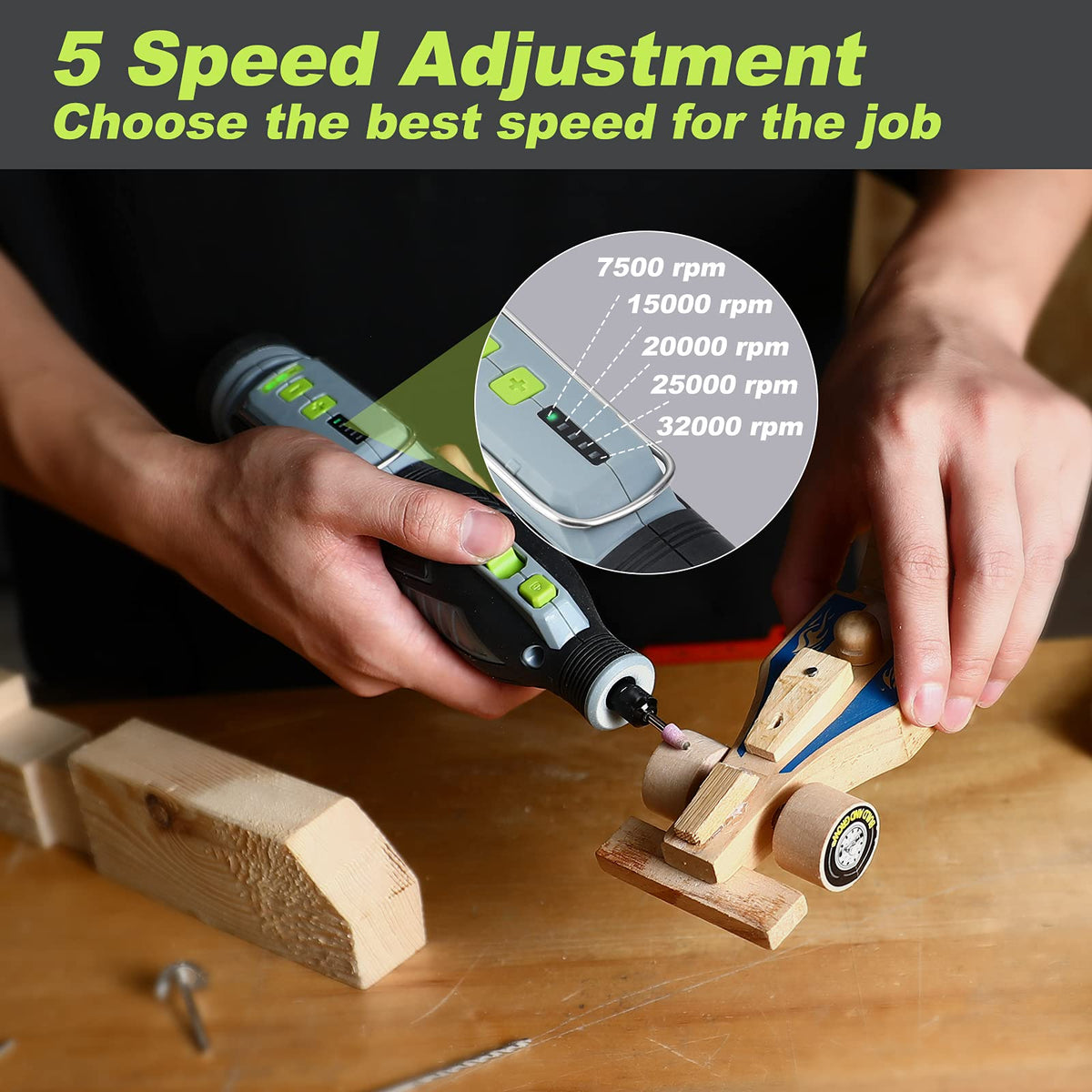 Ergonomic grip and low vibration design for comfortable use.
