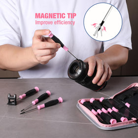Workpro ergonomic handle close-up highlighting comfortable grip for extended precision work