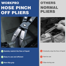 WORKPRO ergonomic handle provides comfortable grip for extended use during automotive maintenance.
