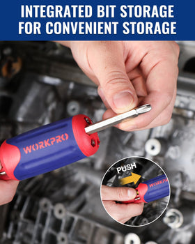 WORKPRO ergonomic slip-resistant grip reduces hand fatigue during extended projects.