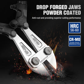 WORKPRO soft-grip ergonomic handles reduce hand fatigue during cutting tasks.
