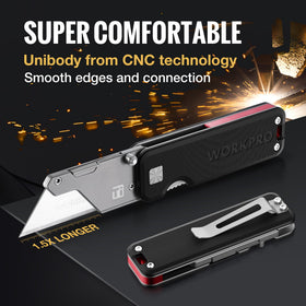 WORKPRO extended blade exposure provides a wider cutting range for efficiency.